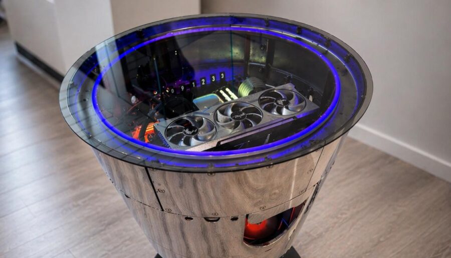 Built a PC inside a retired De Havilland nose cone