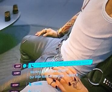 ?? A date bug. Was on a date with Kerry. Then it glitches me to the couch and Judy is on my lap as Male V.