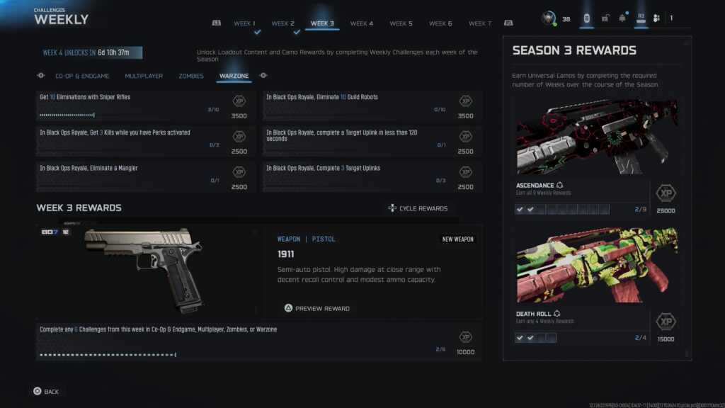 Weekly challenges refill?