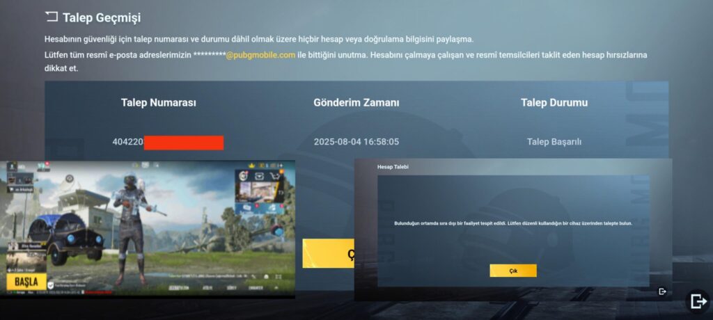 I want to recover my PUBG account now UID : 5538769400