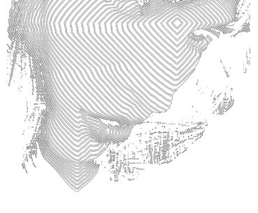 Pen plotted portrait