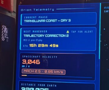 Artemis II live Mission Tracker update
