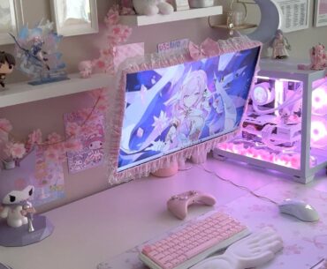 my setup at my parents house vs my dorm room