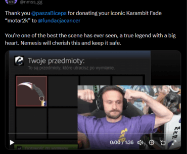 paszaBiceps donated his legendary knife today for charity!