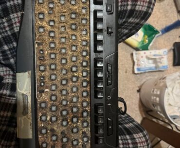 I decided to clean my sons keyboard
