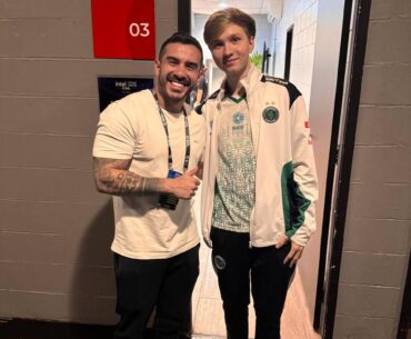 m0NESY and coldzera back stage at IEM Rio