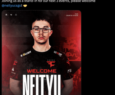 Official: Neityu to stand-in for FaZe for their next three events (BLAST Rivals, IEM Atlanta, and Stake Ranked Ep 2)