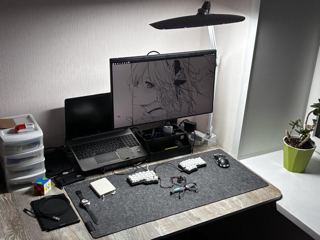 my setup as broke college student with old ass laptop