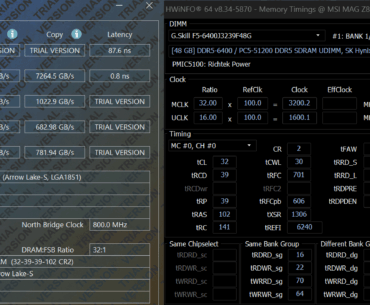 Is this normal latency for 2x48GB (96gb) RAM at XMP 6400?