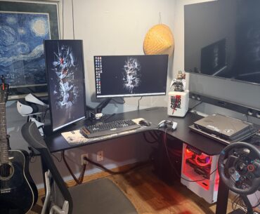 Besides some better wall art. My set up is complete. May move the ps5 from living room to desk for gta6