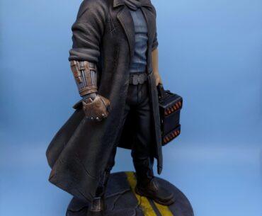 Cyberpunk character from a story I wrote - my own design, commissioned sculpt, painted by my wife