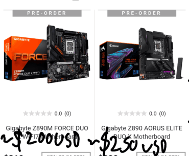 Affordable z890 OC boards are almost here (Australian retailer)