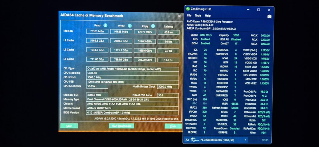 9800x3d FCLK 2200mhz MEM 6000 CL 26