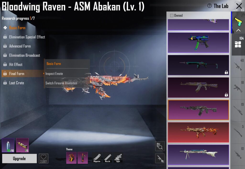 Grabbed the new ASM skin in addition to the new incredible SCAR skin, but refuse to upgrade ASM unless PUBG improves the gun