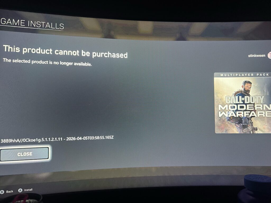 multiplayer 1 pack not working xbox