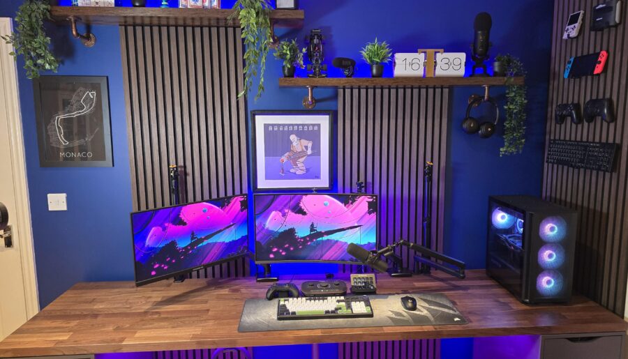 Built a proper setup in my new house after years of being squashed in a corner… Very happy with it.