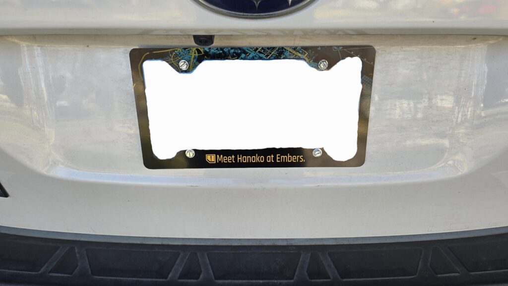 My new license plate frame