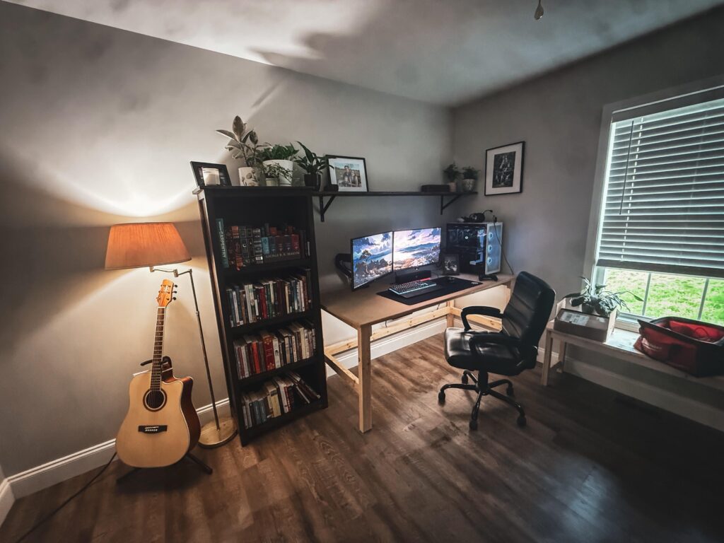 New house new setup. It’s a work in progress. Any suggestions?