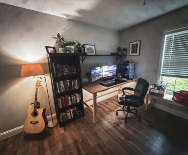 New house new setup. It’s a work in progress. Any suggestions?