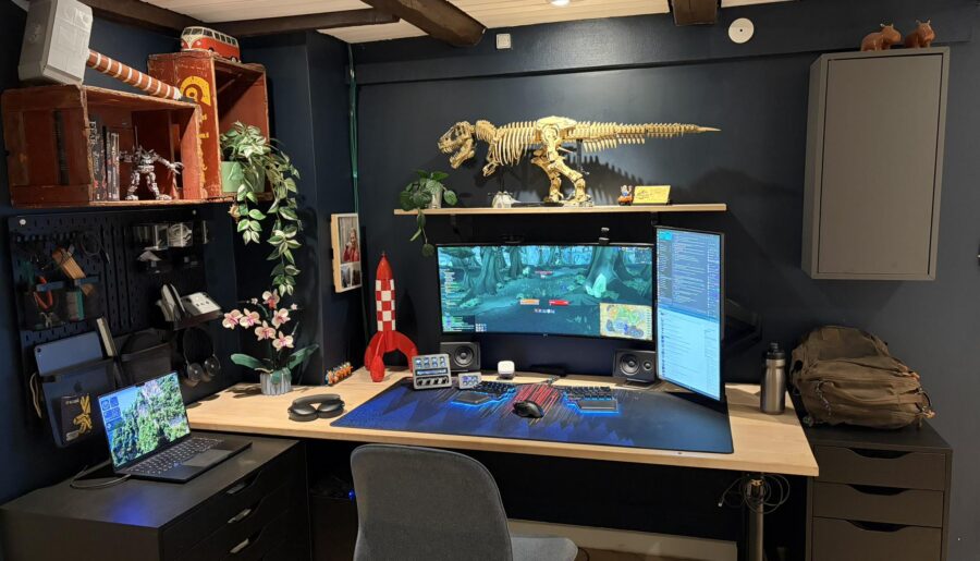 Starting to like my cozy basement setup