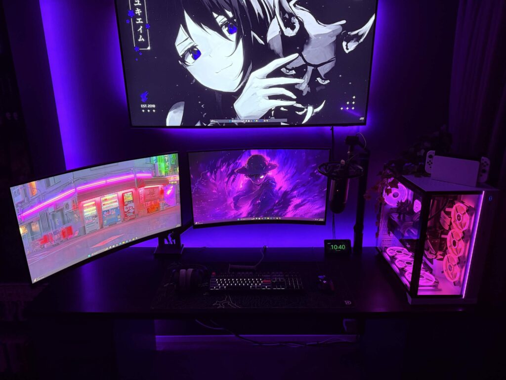Purple Cyberpunk Setup complete after 2 years