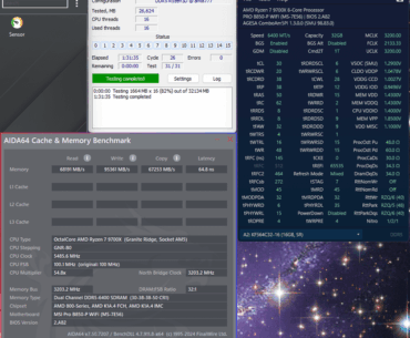 Overclocked 9700x with DDR5-6400 CL30 Max Tune (Hynix M-Die)