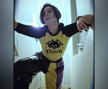 Sewed an outfit including my favorite shirt from the game to go see Health and Carpenter Brut