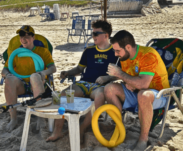 Local man takes kids to beach