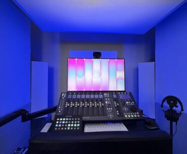 Crouching setup, hidden speakers