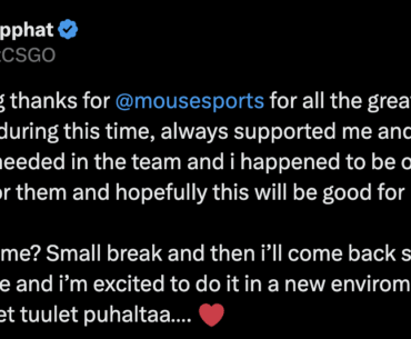 Jimpphat remarks on getting benched from MOUZ