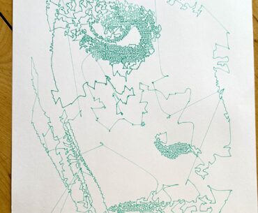 Single line plotted art.