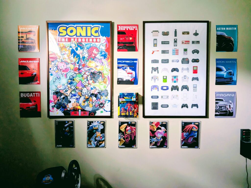 Still working on decorating my gaming space; it's busy but I like it!