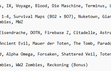 You're forced to only play one set of zombies maps for the next 3 months. Which map set would you choose?