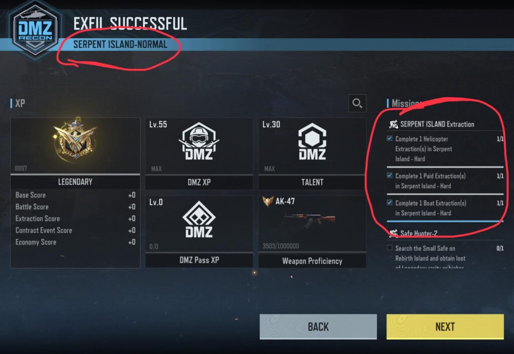 You can complete Serpent Island “Hard” Missions in Normal mode.