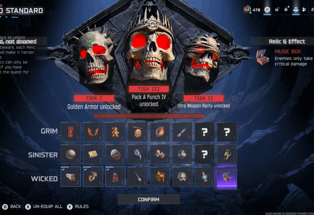 The Totenrich relics are actually pretty fun so far. Mostly all The Paradox Relic effects IMO are pretty brutal but I'm liking these so far. The Music Box holdout purple zones are really cool, reminds me a little of Outbreak Holdout.