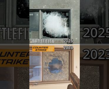 Battlefield 6 VS Counter Strike 2 - Glass Physics Comparison