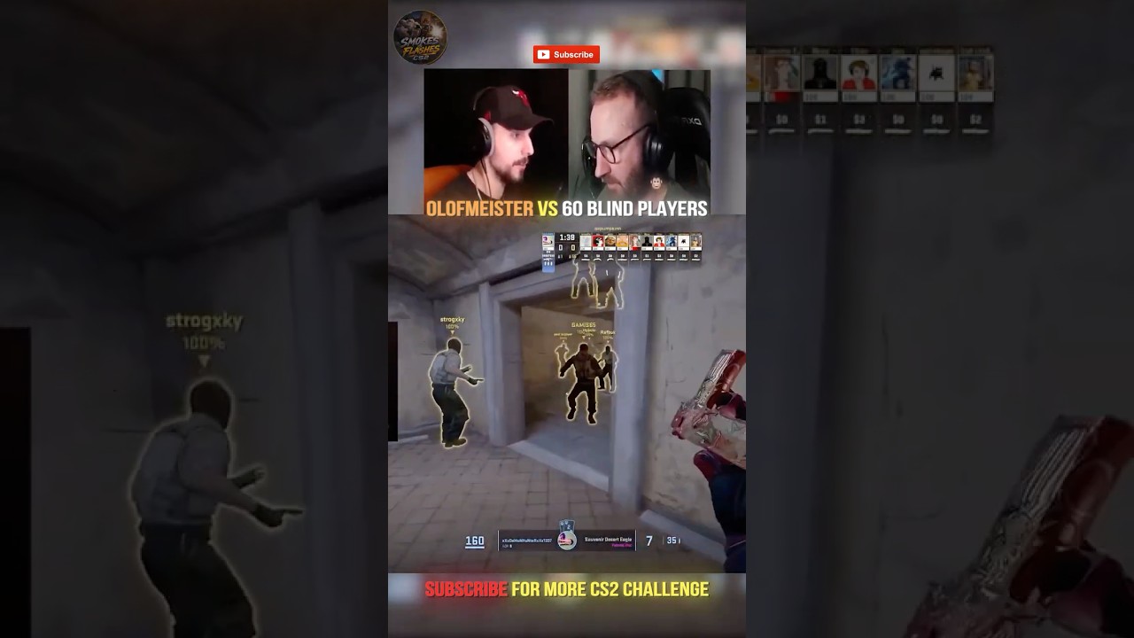 olofmeister vs 60 Blind Players in CS2👀🔥 | Part 2 #cs2 #cs2memes #challenge #olofmeister #shorts olofmeister vs 60 Blind Players in CS2👀🔥 | Part 2 #cs2 #cs2memes #challenge #olofmeister #shorts