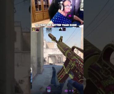 90 year old better than Donk #cs2 #counterstrike #gaming #funny