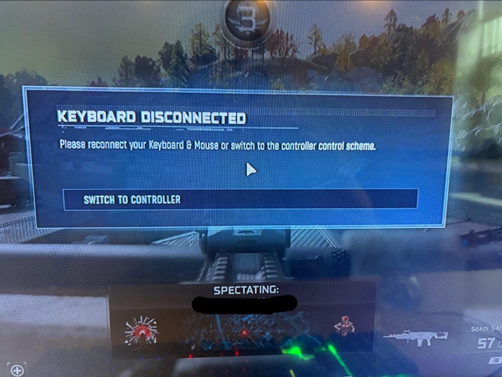 Keyboard disconnected message? Keyboard disconnected message?