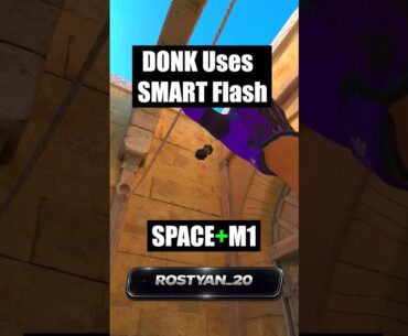 donk Uses 200 iq Flash Dust 2 CS2 #cs2 #csgo #faceit