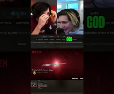 XQC CRAFTS A BUTTERFLY EMERALD #counterstrike #counterstrike2 #xqc #cs2 #csgo #arrowcs #ohnepixel