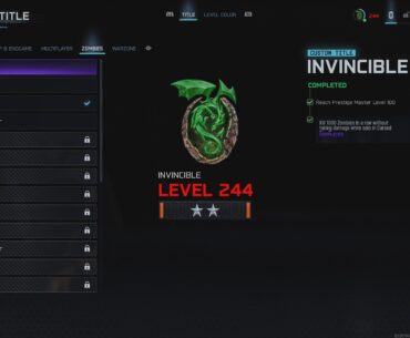 ‘Invincible’ - prestige master title