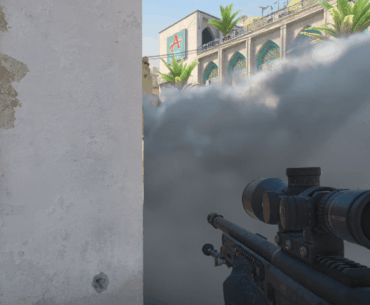 Bug? There was this tiny line cutting through the smoke grenade that allowed me to see straight through it