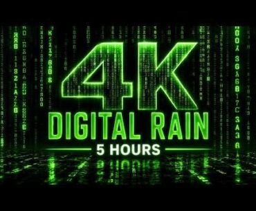 I made a 5-hour 4K Matrix Digital Rain visual for coding/focus/sleep ambiance.