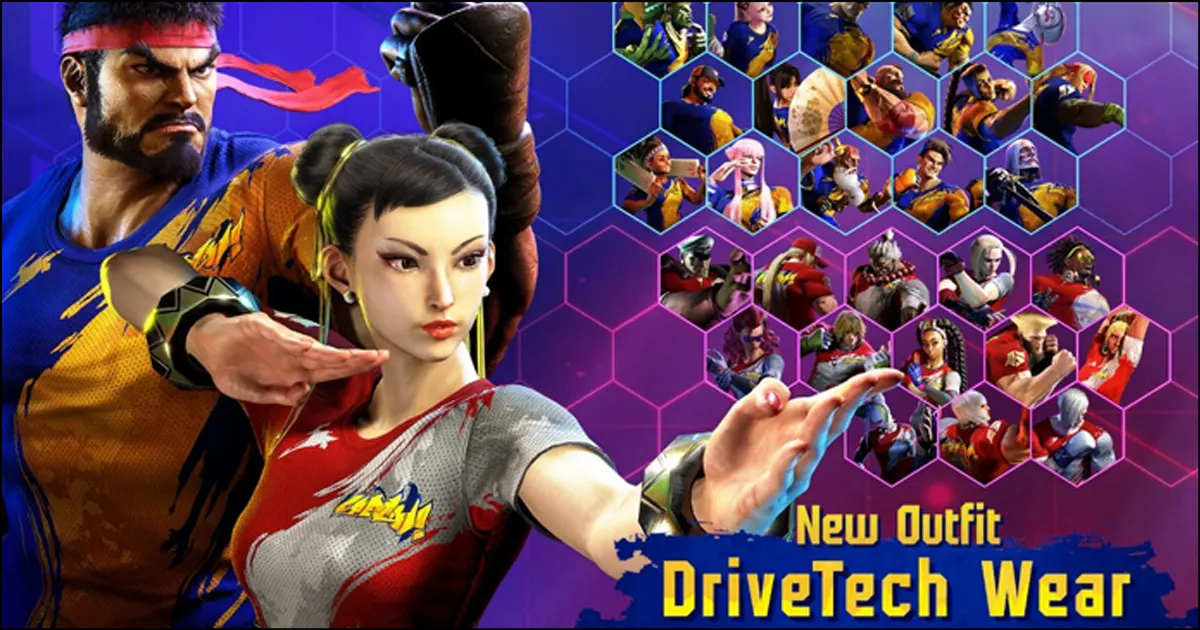 New DriveTech Wear costumes coming for every Street Fighter 6 character this week, and they’re free New DriveTech Wear costumes coming for every Street Fighter 6 character this week, and they're free