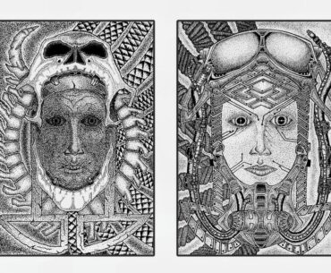 'Vanguards'. Original illustration, hand-drawn with black ink on paper, by me.