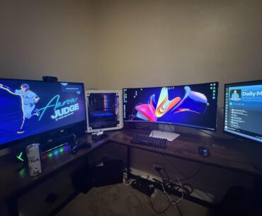 Moved into our first house and finally got the rig setup!