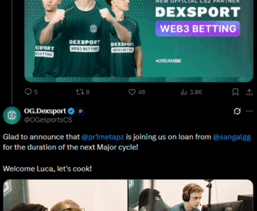 OG announce the signing of pr1metapz on loan and a new title partner