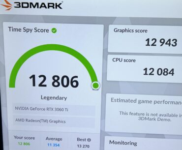 RTX 3060 TI and Ryzen 9600X timespy score 12,806 (holy GPU bottleneck)