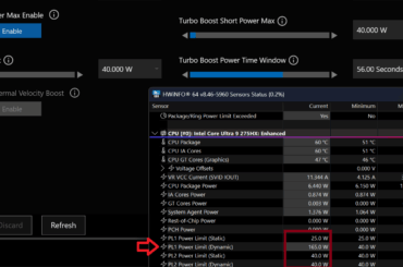 Help for Intel XTU PL1 Value